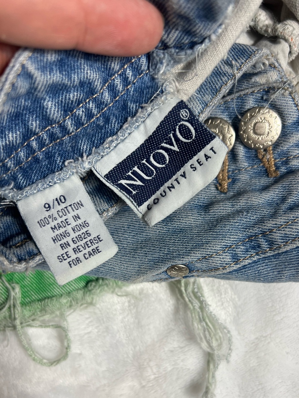 Vintage Nuovo County Seat Patchwork Denim Cutoff Shorts - Picture 3 of 13